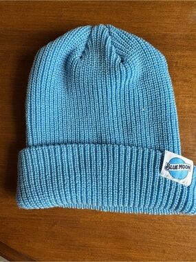 Blue Moon Light Blue Knit Beanie